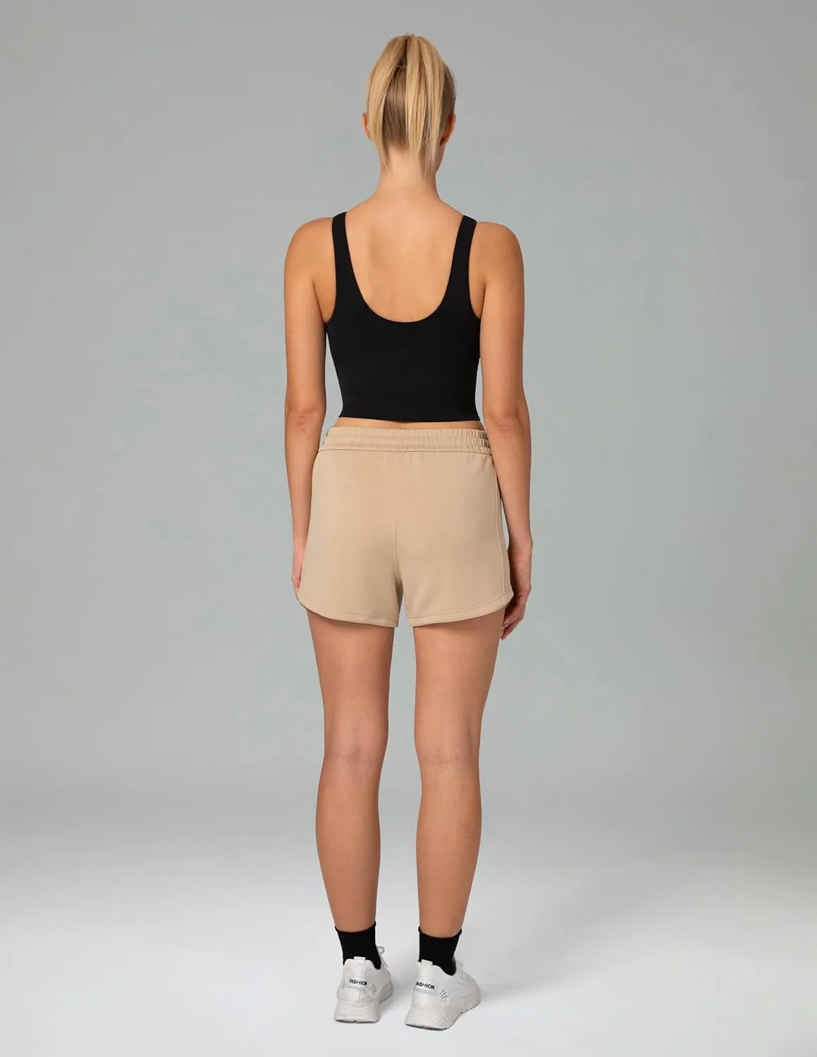 Colorfulkoala Modal Women's High Waisted Sweat 4'' Shorts with Pockets