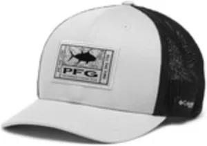 Columbia Youth Unisex PFG Junior Mesh Ball Cap, Cool Grey/Black/On The Line, One Size