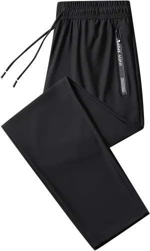 Comfy Pants for Men, Unisex Ultra Stretch Quick Drying Pants, Ice Silk Loose Baggy Breathable Active Casual Sweatpants