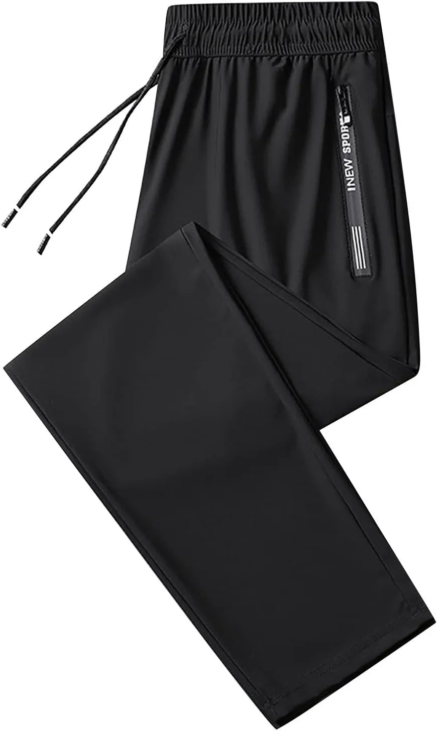 Comfy Pants for Men, Unisex Ultra Stretch Quick Drying Pants, Ice Silk Loose Baggy Breathable Active Casual Sweatpants