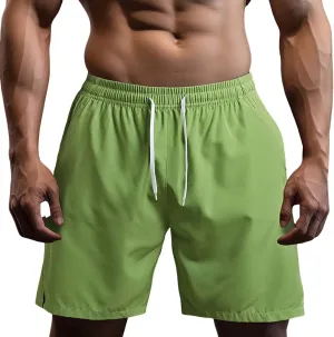 CRNTCEM Men's Quick Dry Athletic Running Shorts Lightweight Workout Bodybuilding Gym Training Elastic Wasit Sport Golf Short