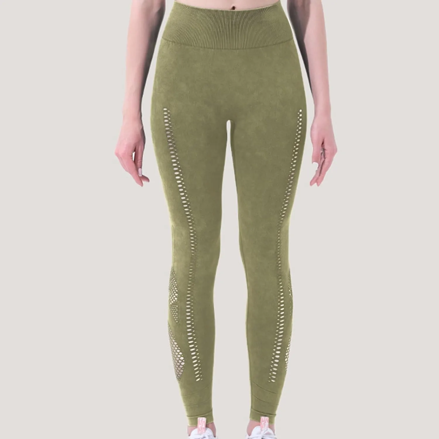 DASAYO Leggings for Women Trendy High Waist Tummy Control Stretchy Yoga Pants Breathable Active Gym Workout Track Pants