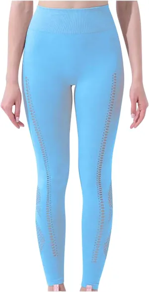 DASAYO Leggings for Women Trendy High Waist Tummy Control Stretchy Yoga Pants Breathable Active Gym Workout Track Pants