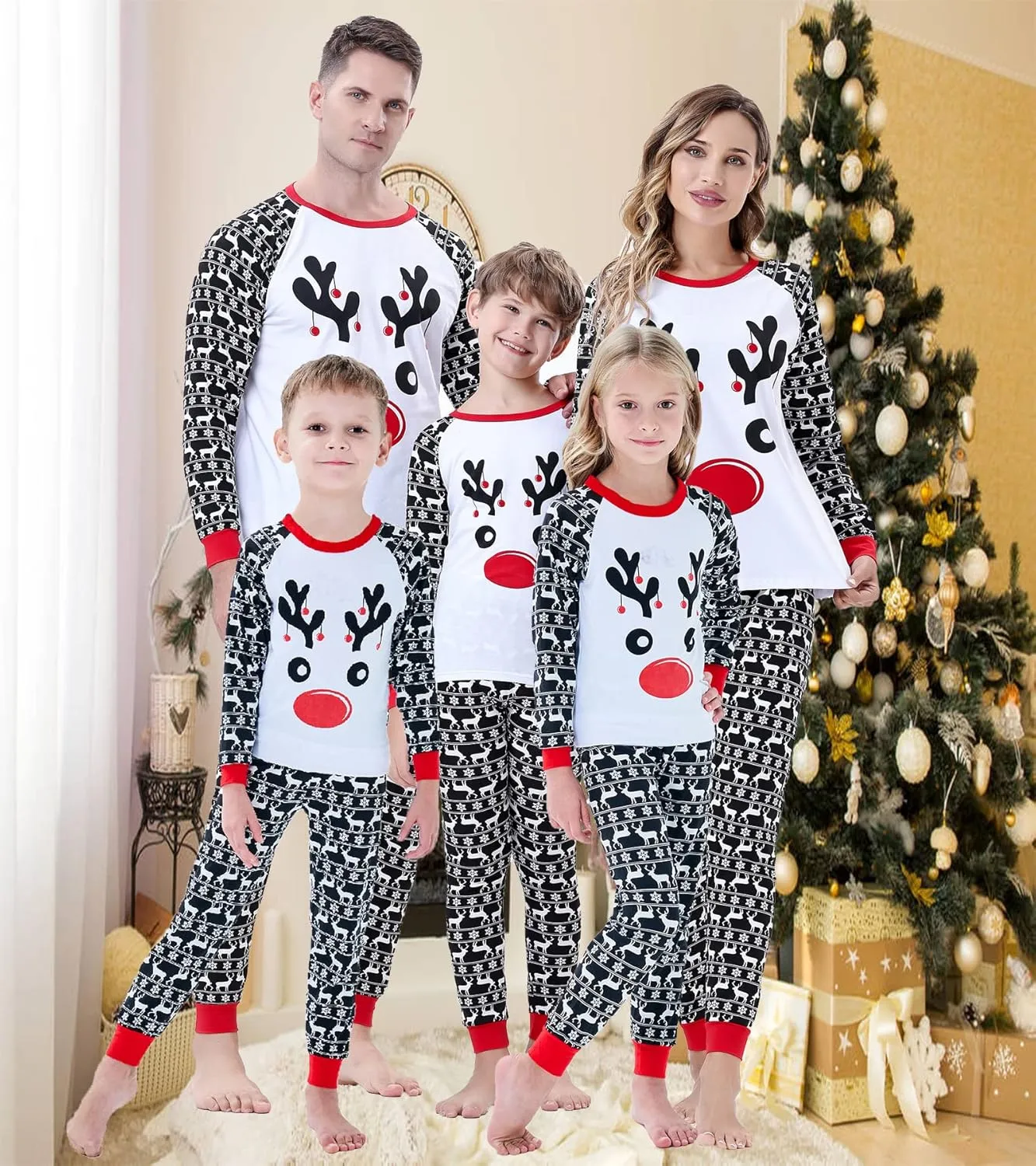 Demifill Family Matching Christmas Holiday Pajamas Mens Pjs Womens Clothes Party Sleepwear