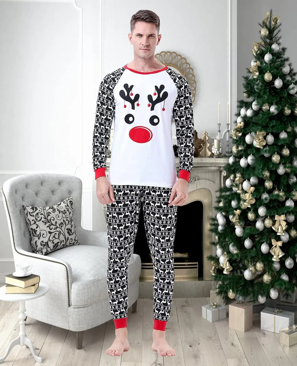 Demifill Family Matching Christmas Holiday Pajamas Mens Pjs Womens Clothes Party Sleepwear