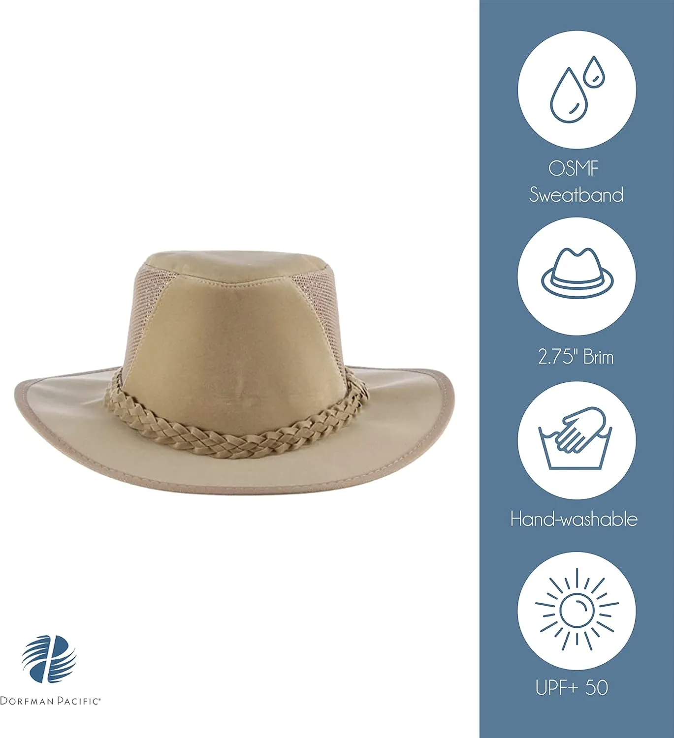 Dorfman Hat Co. Men's Soaker Hat with Mesh Back