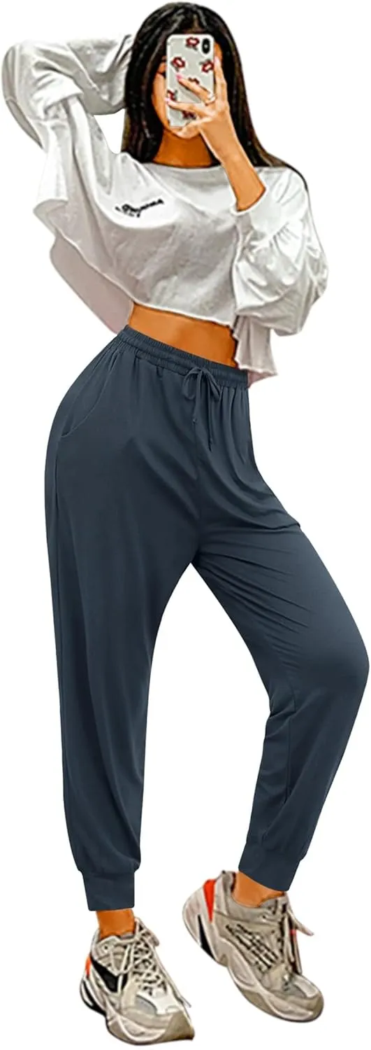 Envlon Womens Yoga Sweatpants Loose Lightweight Workout Joggers Pants Drawstring Comfy Casual Lounge Pants with Pockets