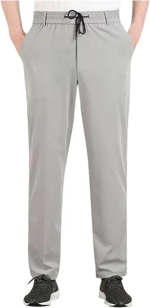 Finelylove Mens Golf Pants Lightweight Relaxed Fit Sweatpants Quick Elastic Waist Quick Dry Stretch Athletic Track Pants