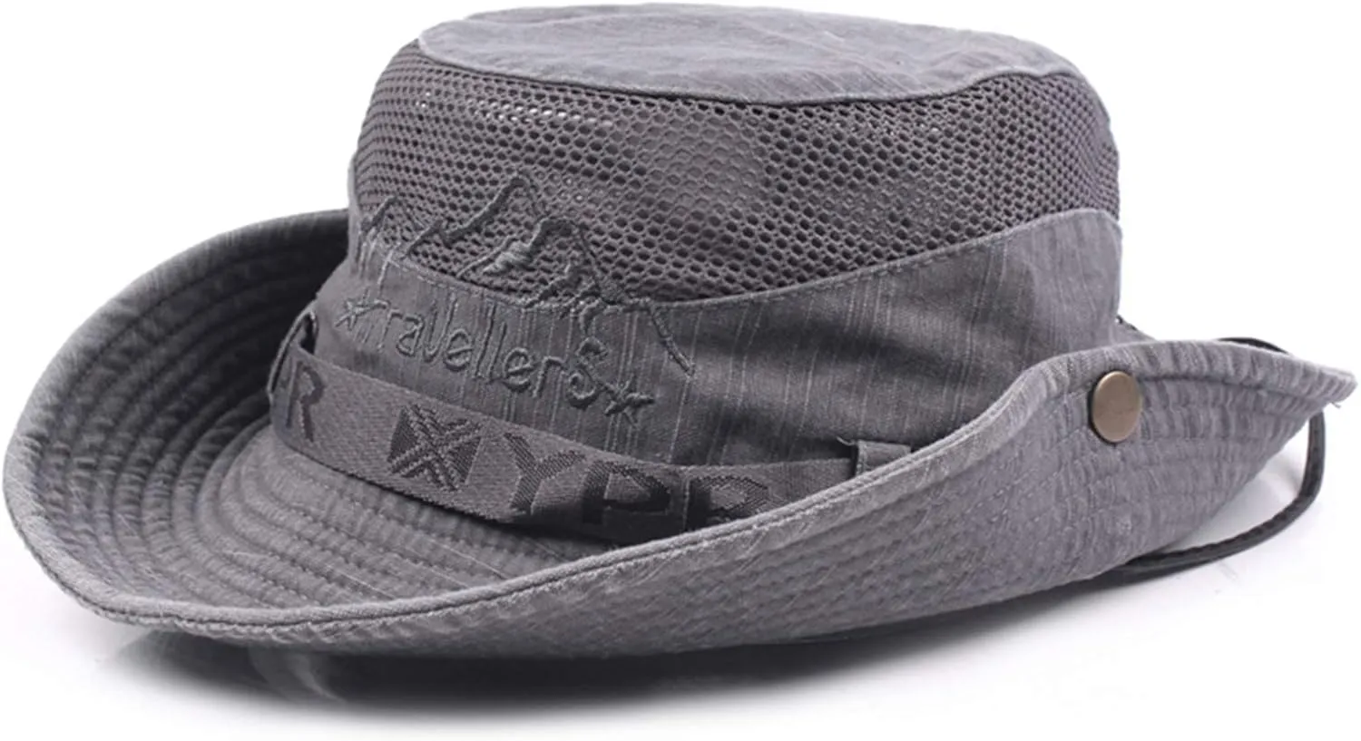 Fishing Hat for Men and Women Breathable Cotton Sun Hat Embroidery Safari Boonie Cap 56-59cm