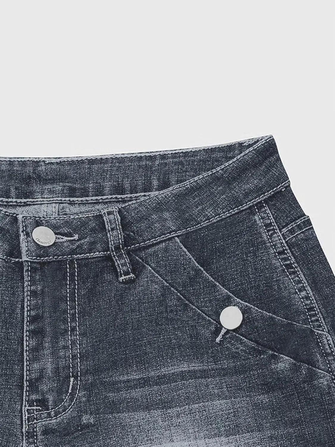 Flamingals Straight Leg Jeans for Women Ripped Raw Hem Mid Waisted Bootcut Jeans Without Belts