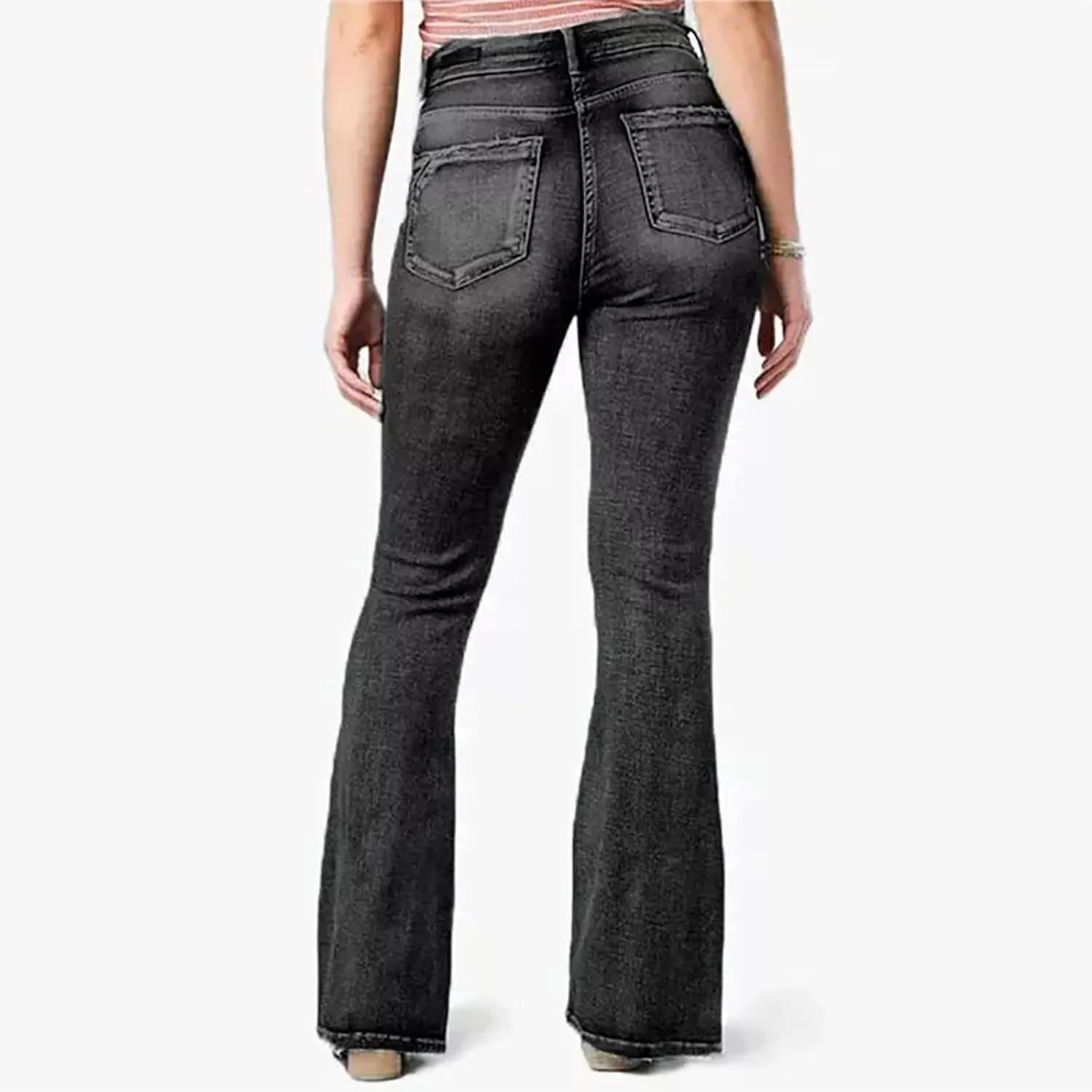 Flare Jeans for Women Retro Bootcut Denim Pants High Stretch Mid Rise Straight Leg Jeans Trendy Casual Cargo Pants
