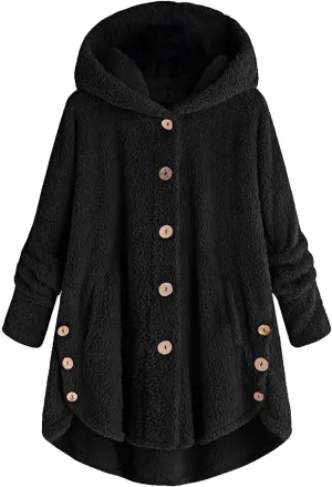 Fleece Coats for Women Sherpa Lined Wool Sweatshirts Winter Warm Fuzzy Pullover Thermal Underwear Loungewear