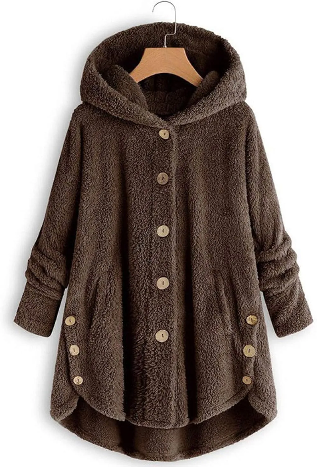 Fleece Coats for Women Sherpa Lined Wool Sweatshirts Winter Warm Fuzzy Pullover Thermal Underwear Loungewear