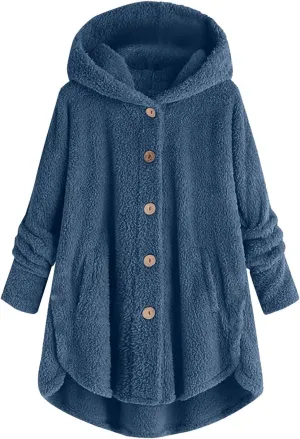 Fleece Coats for Women Sherpa Lined Wool Sweatshirts Winter Warm Fuzzy Pullover Thermal Underwear Loungewear