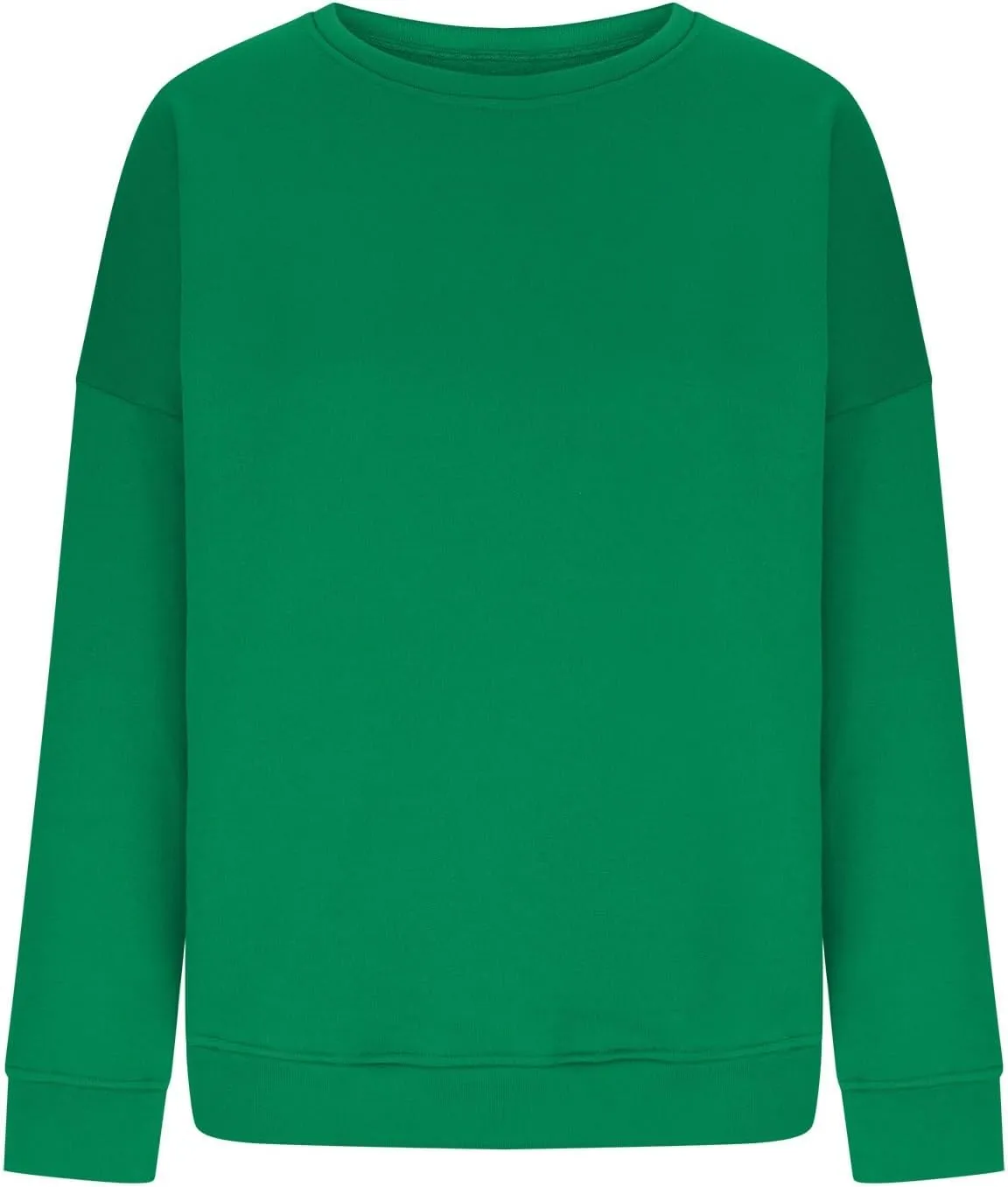Fleece Crewneck Sweatshirts for Women Soft Comfy Fit Long Sleeve Shirts for Teen Girl Oversized Pullover Sweaters