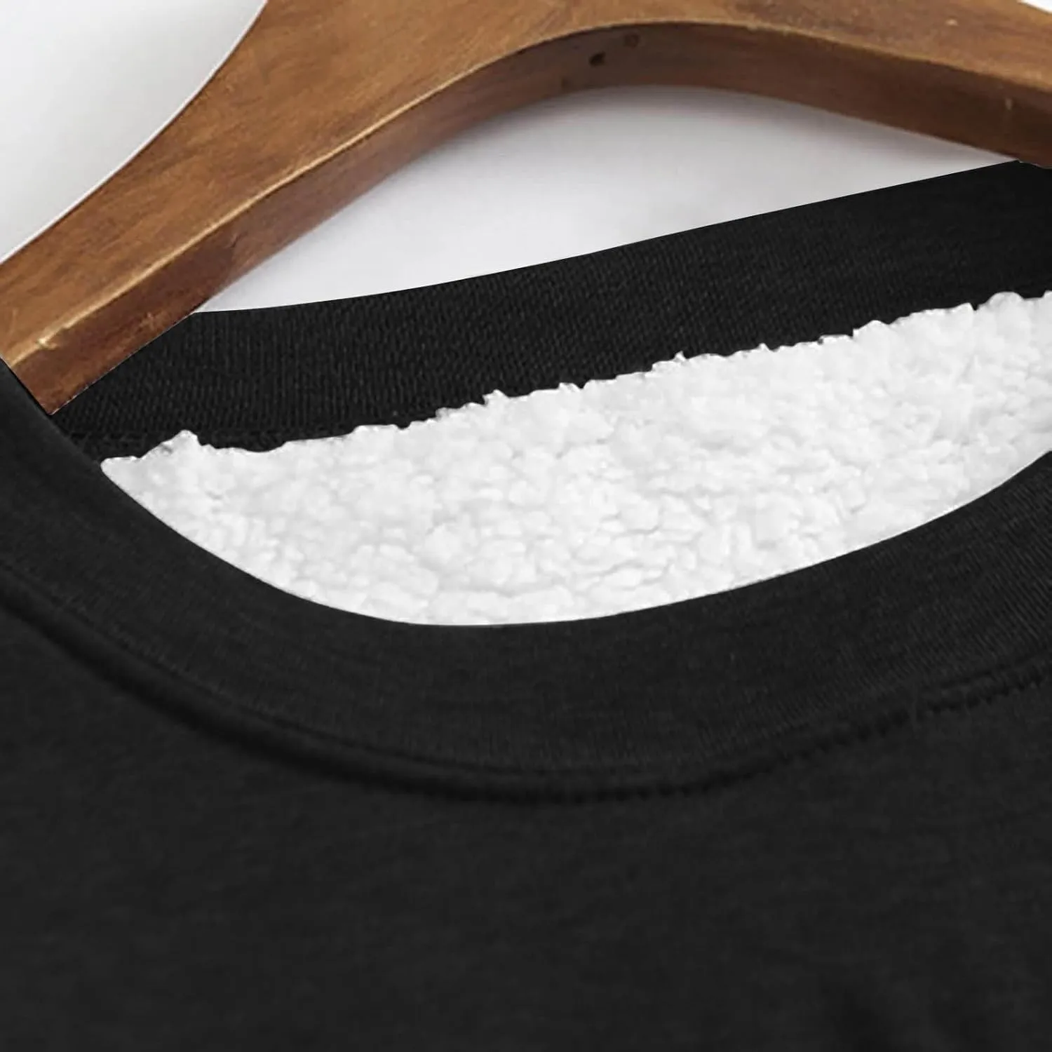 Fleece Sweatshirts for Women Sherpa Lined Casual Loose Colorblock Tee Pullover Solid Color Thermal Cute Loungewear