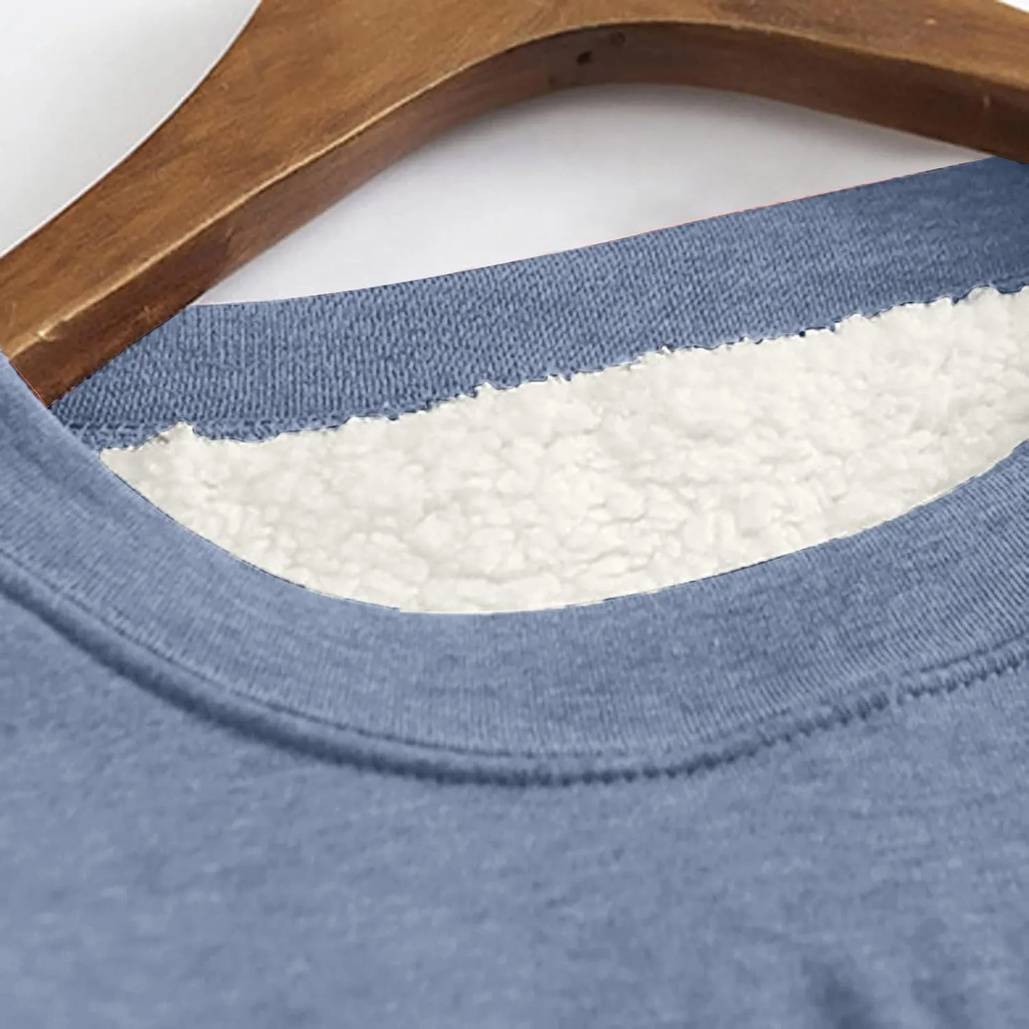 Fleece Sweatshirts for Women Sherpa Lined Fuzzy Soft Funny Sayings Tee Pullover Round Neck Thermal Cute Loungewear