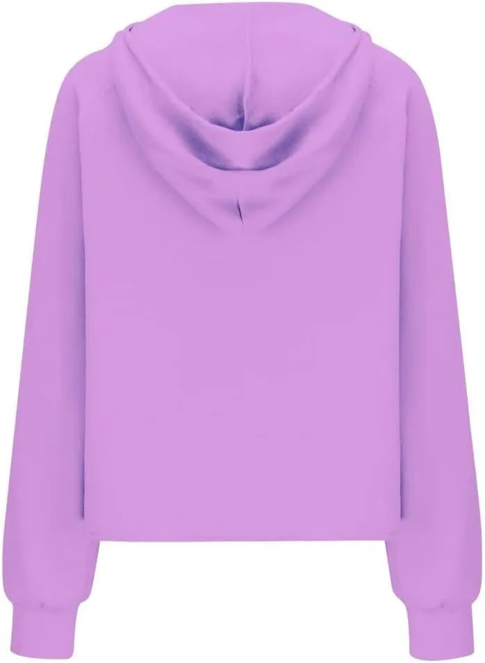 FMCHICO Womens Sweatshirts Half Zip Cropped Pullover Fleece Quarter Zipper Hoodies Fall outfits Clothes Thumb Hole