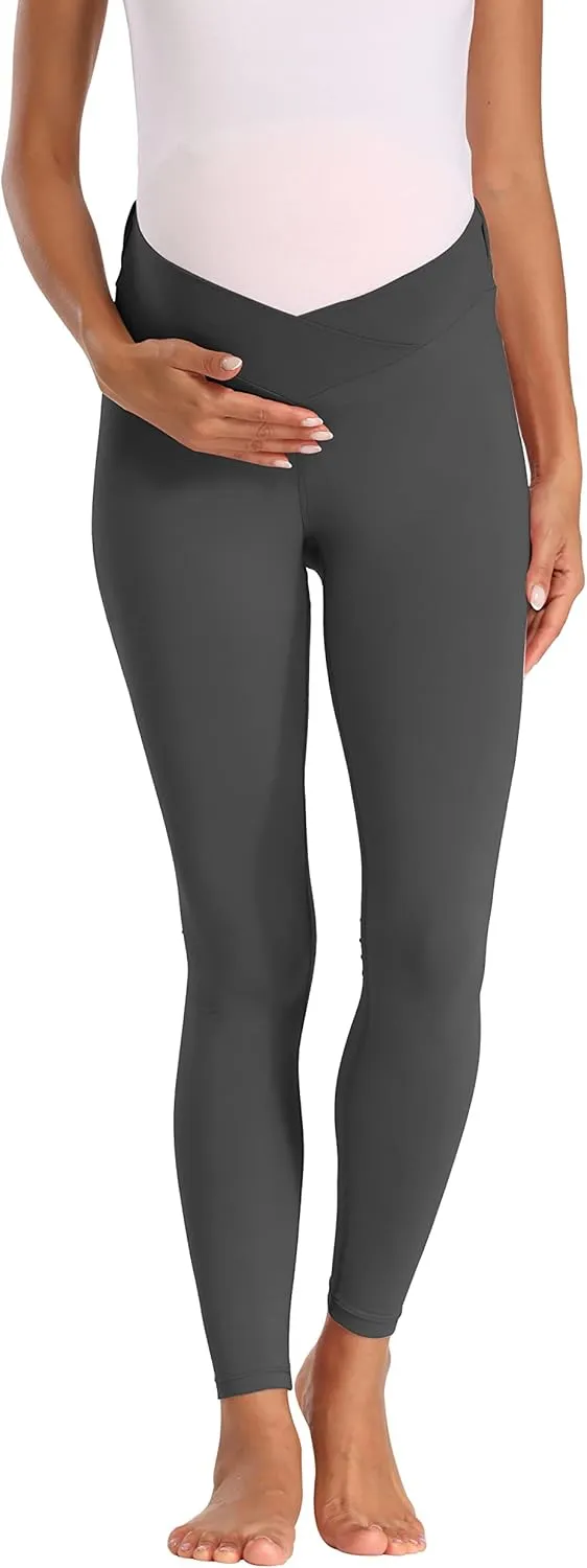 Foucome Women's Under The Belly Super Soft Support Maternity Leggings