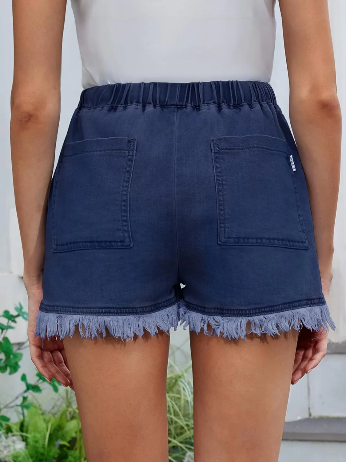 Genleck Jean Shorts for Womens 2025 Denim High Waisted Stretchy Lightweight Cute Jeans Y2K Comfy Casual Drawstring