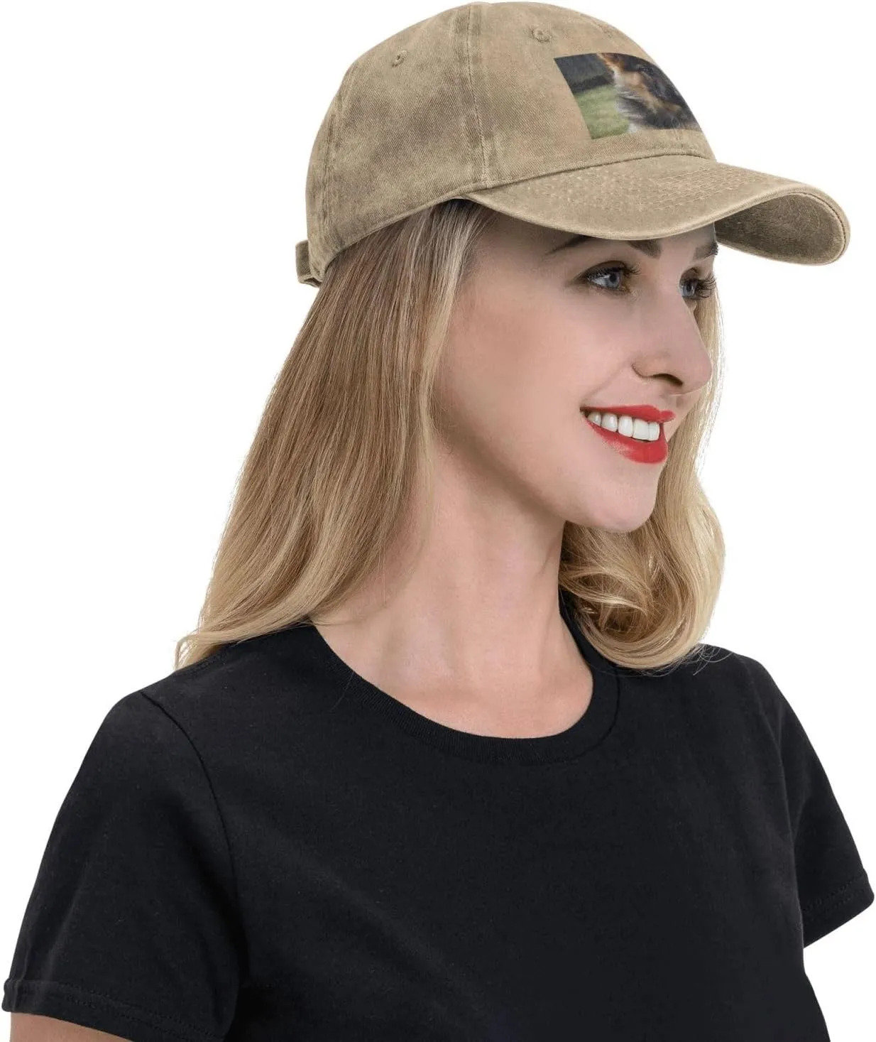 German Shepherd Puppy Unisex Baseball Cap Breathable Cotton Trucker Hat Classic Denim Dad Hat Summer Sun Hat