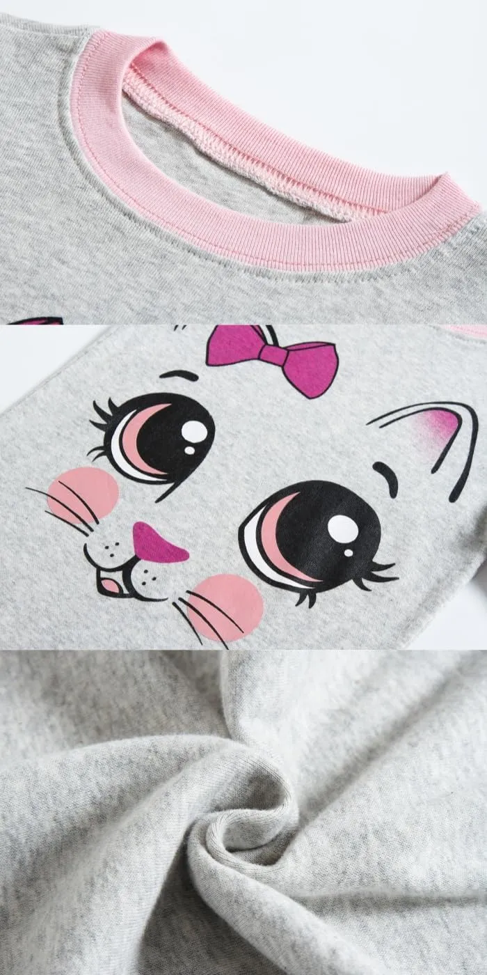 Girls Cotton Pajamas Short Sleeve Pjs Toddler Summer Sleepwear Sets