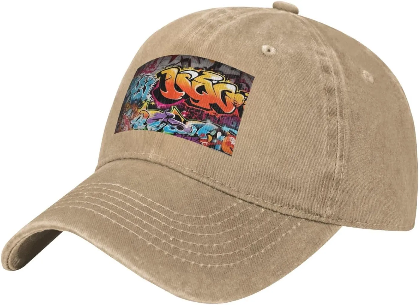 Graffiti Hip Hop Unisex Baseball Cap Breathable Cotton Trucker Hat Classic Denim Dad Hat Summer Sun Hat