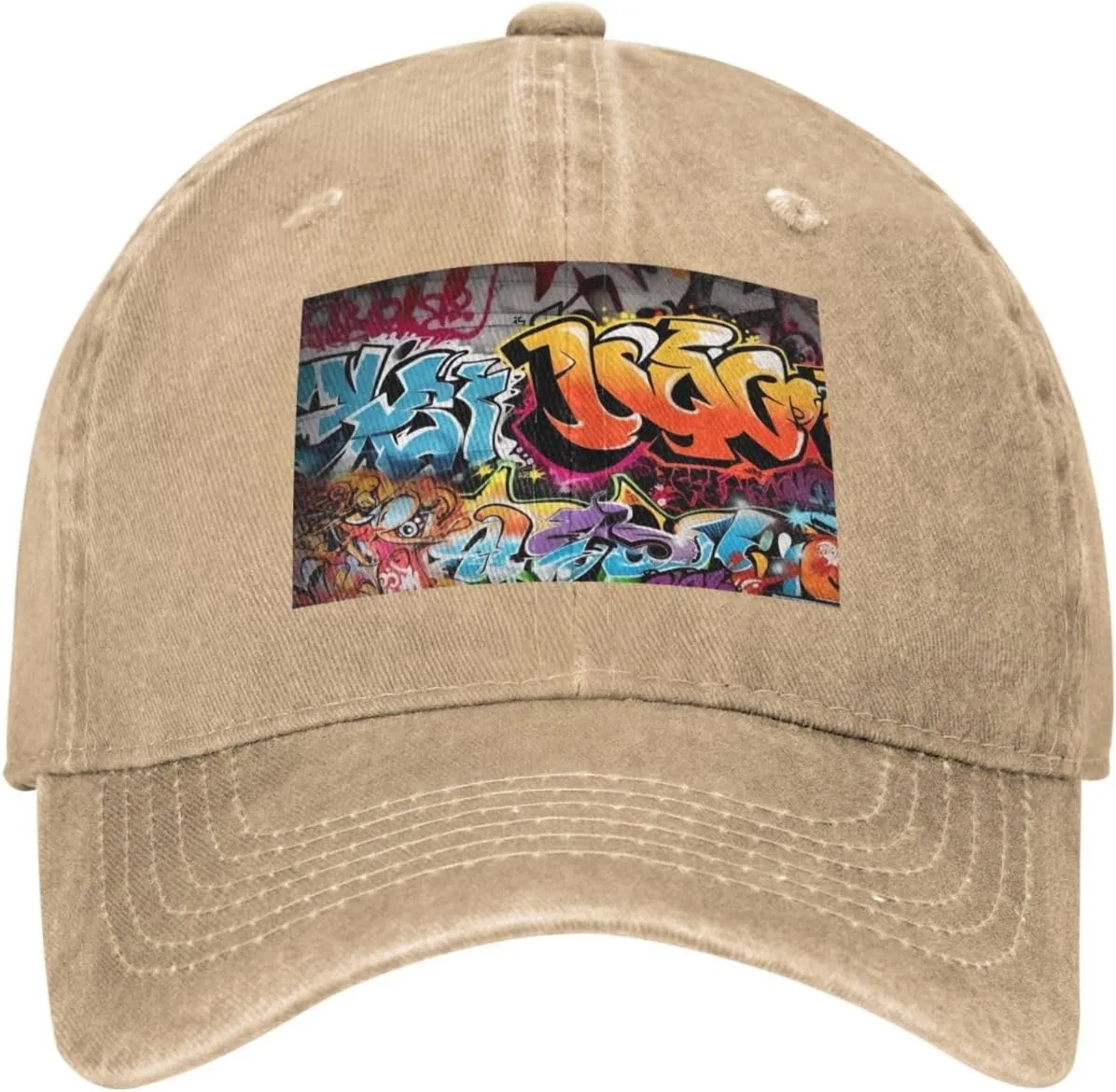 Graffiti Hip Hop Unisex Baseball Cap Breathable Cotton Trucker Hat Classic Denim Dad Hat Summer Sun Hat