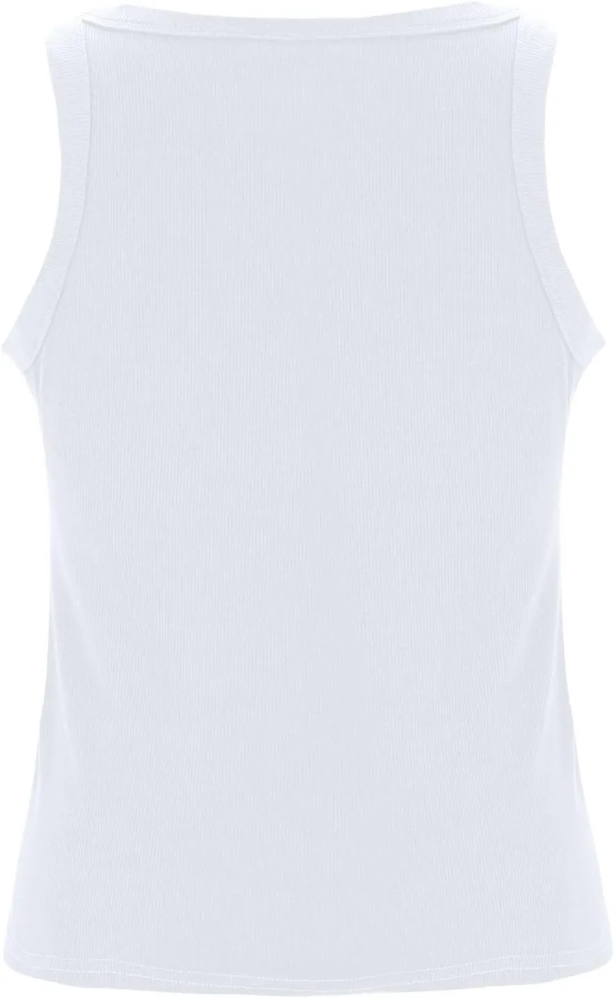 HGps8w Women's Tank Tops with Built in Bras - Casual Summer Spaghetti Strap Basic Padded Camisole Workout Yoga Shirts