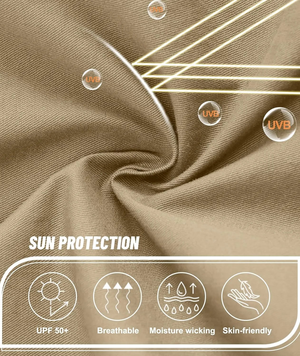 HIBETY Hiking Pants for Boys - UPF 50  Sun Protection, Breathable Cotton Cargo Jogger Pants for Kids' Outdoor Exploration