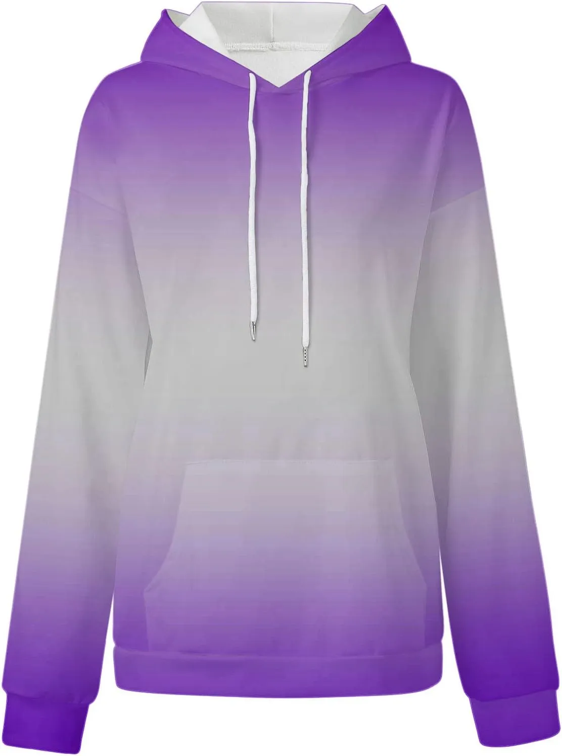 Hoodies for Women 2024 Y2K Gradient Oversized Sweatshirt Trendy Casual Drawstring Hooded Pullover with Pockets