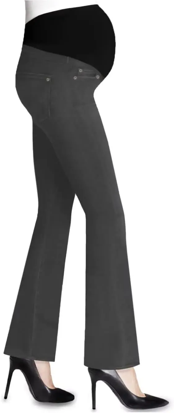 Hybrid & Company Super Comfy Stretch Women's Maternity Bootcut Jeans with Real Pockets