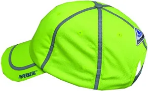 HyperKewl 6595 Evaporative Cooling Mesh Baseball Cap with Hook and Loop Closure, Highly Durable, HperKewl Cooling Material, Hi-Viz Lime