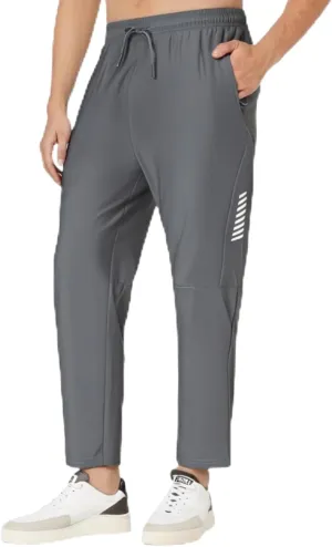 Ice Silk Casual Pants for Men Drawstring Quick Drying Straight Leg Pants Lightweight Stretch Soft Comfy-Fit Trousers