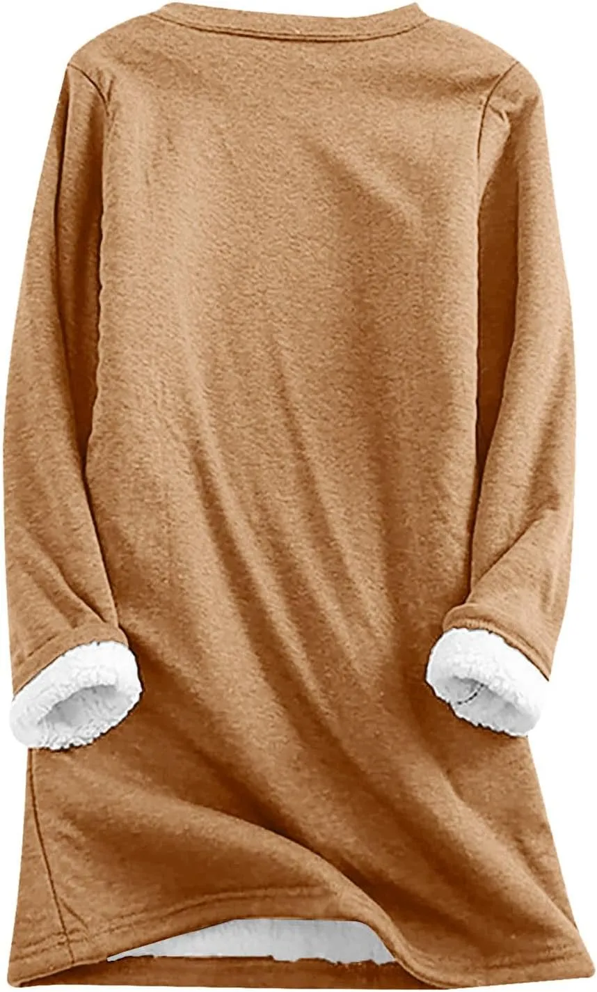 I'm So Freaking Cold Fleece Sweatshirt for Women Thermal Warm Loungewear Tops Crewneck Long Sleeve Pullover Shirt