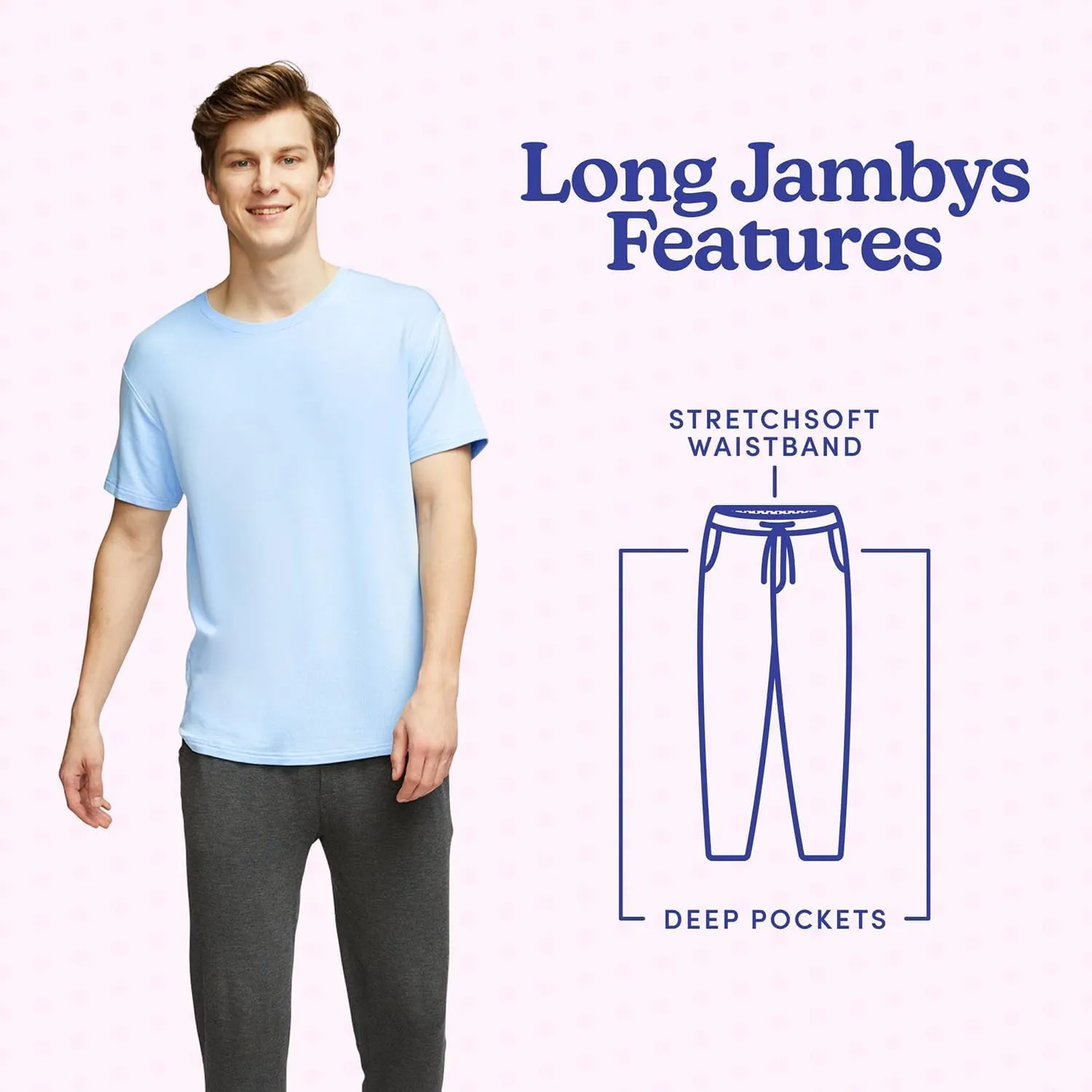 Jambys No-Sweat Sweatpants | Long Unisex Lounge Pajama & Sleepwear| Ultra-Soft