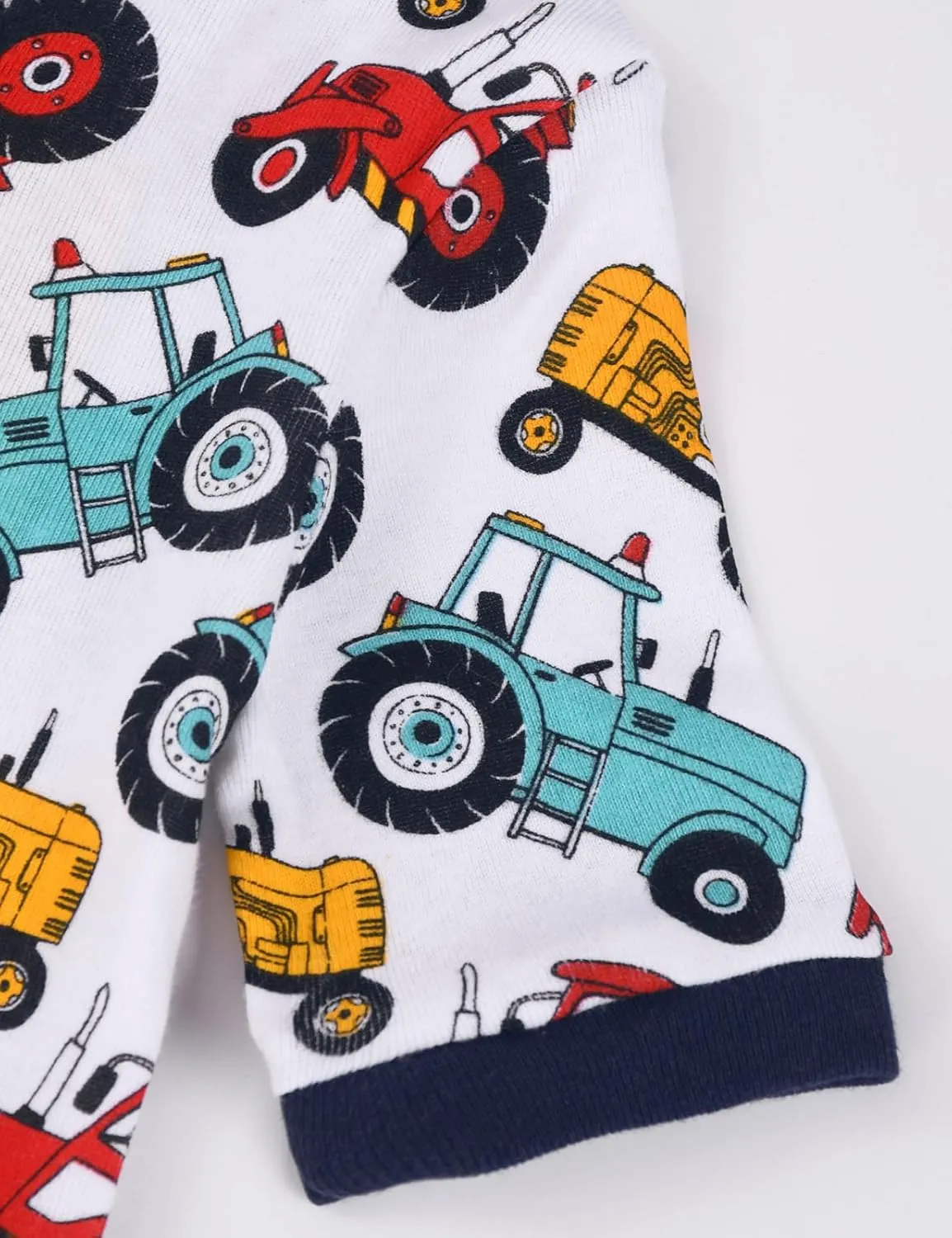 Joyond Boys Pure Cotton Summer Pjs for 2-14 Years, Kids Short Sleeve 4-Piece Pajamas Set Little Boys Sleepwear