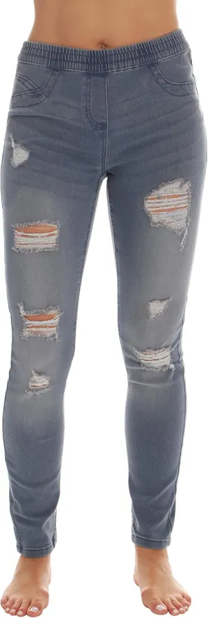 Just Love Ripped Denim Jeggings for Women Jeans Leggings