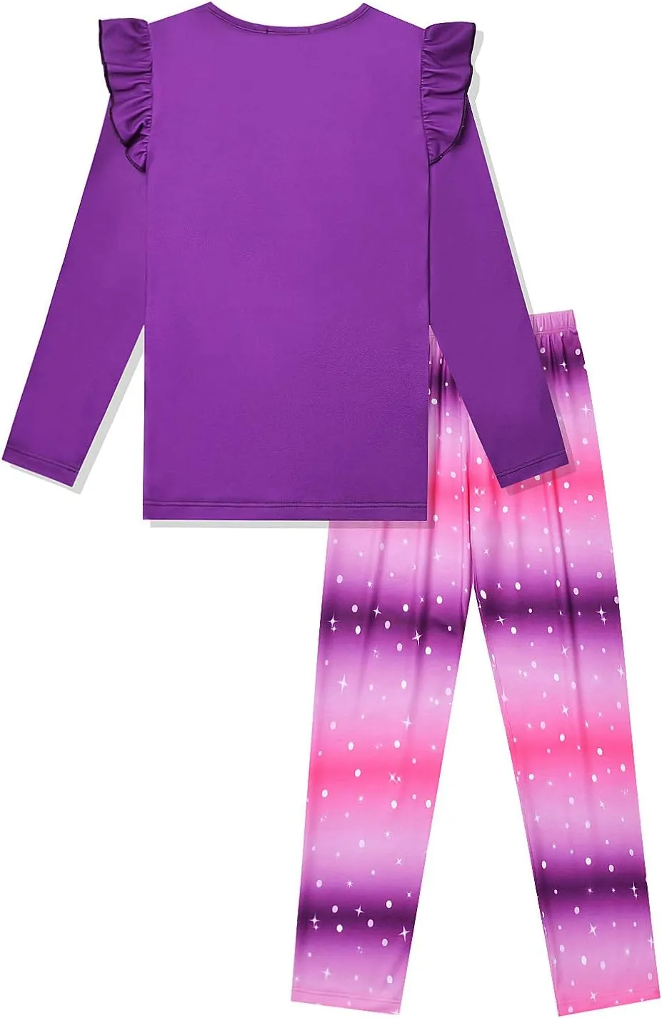 Jxstar Girls Pajamas Pjs Set Flutter Sleeve Sleepwear Kids Fall Winter Cotton Night Clothes
