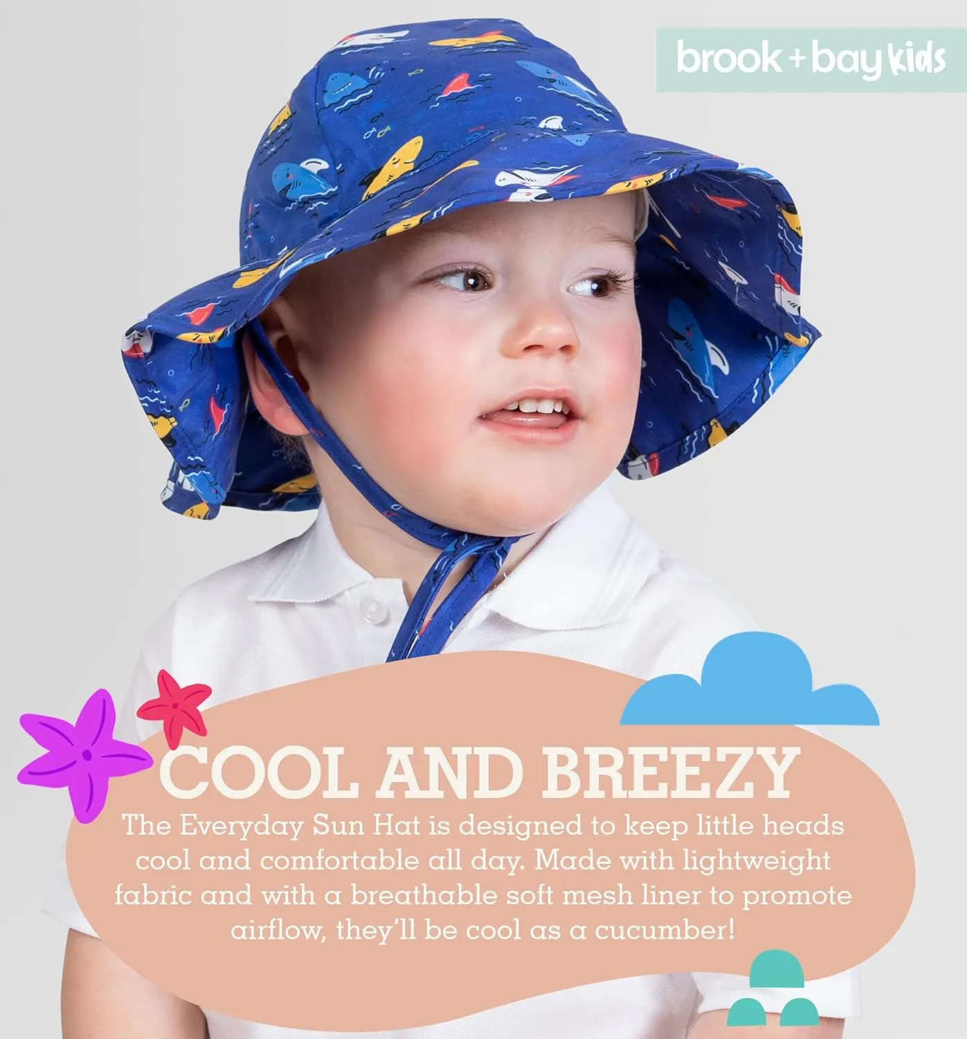 Kids Sun Hat - Toddler Beach Hat, Girls Sun Hat, Sun Hat Toddler, Kids Beach Hat - Kids Sun Hat Boys & Girls with Wide Brim
