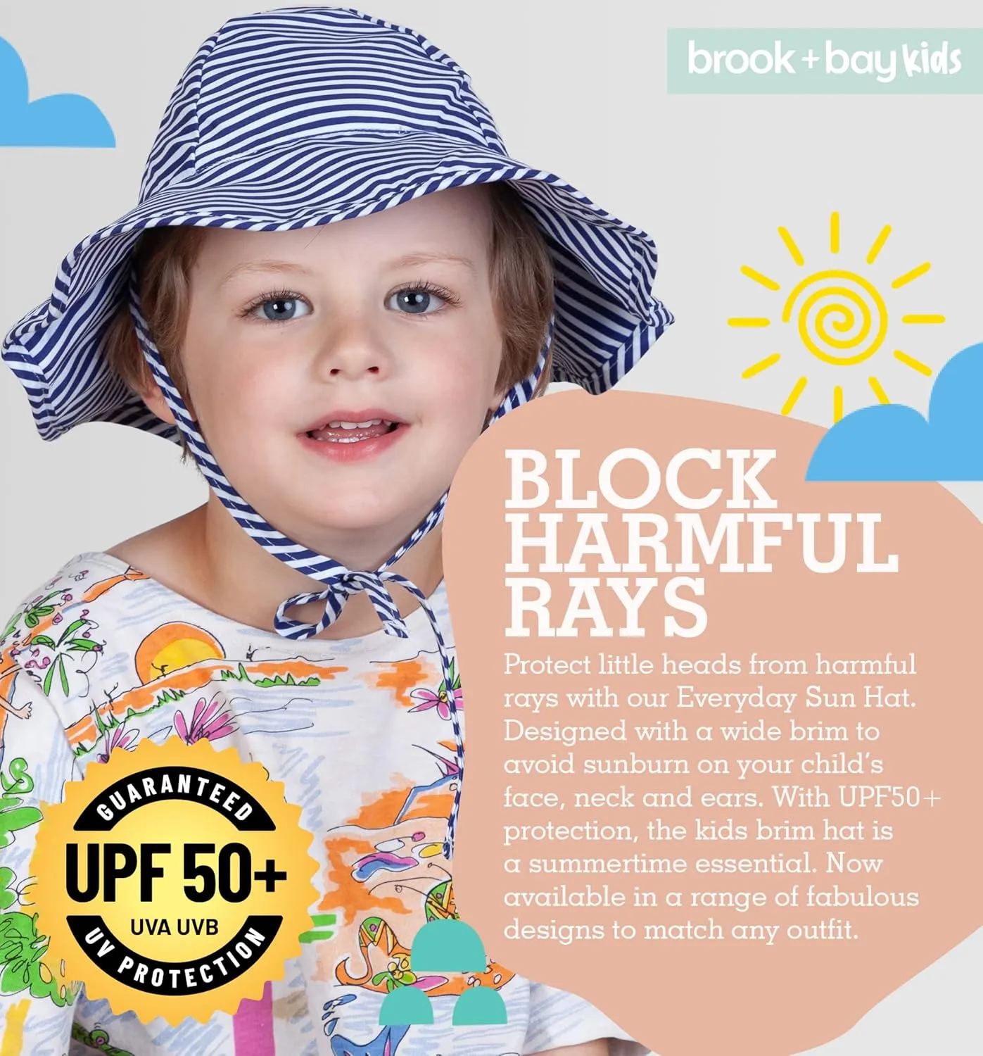 Kids Sun Hat - Toddler Beach Hat, Girls Sun Hat, Sun Hat Toddler, Kids Beach Hat - Kids Sun Hat Boys & Girls with Wide Brim