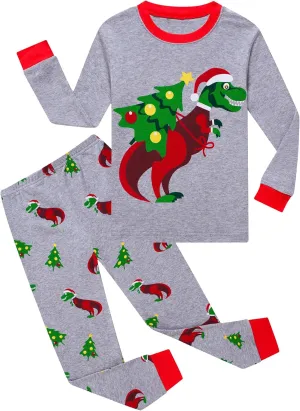KikizYe Little Big Boys Girls Pajamas Set Kids PJs 100% Cotton Sleepwear