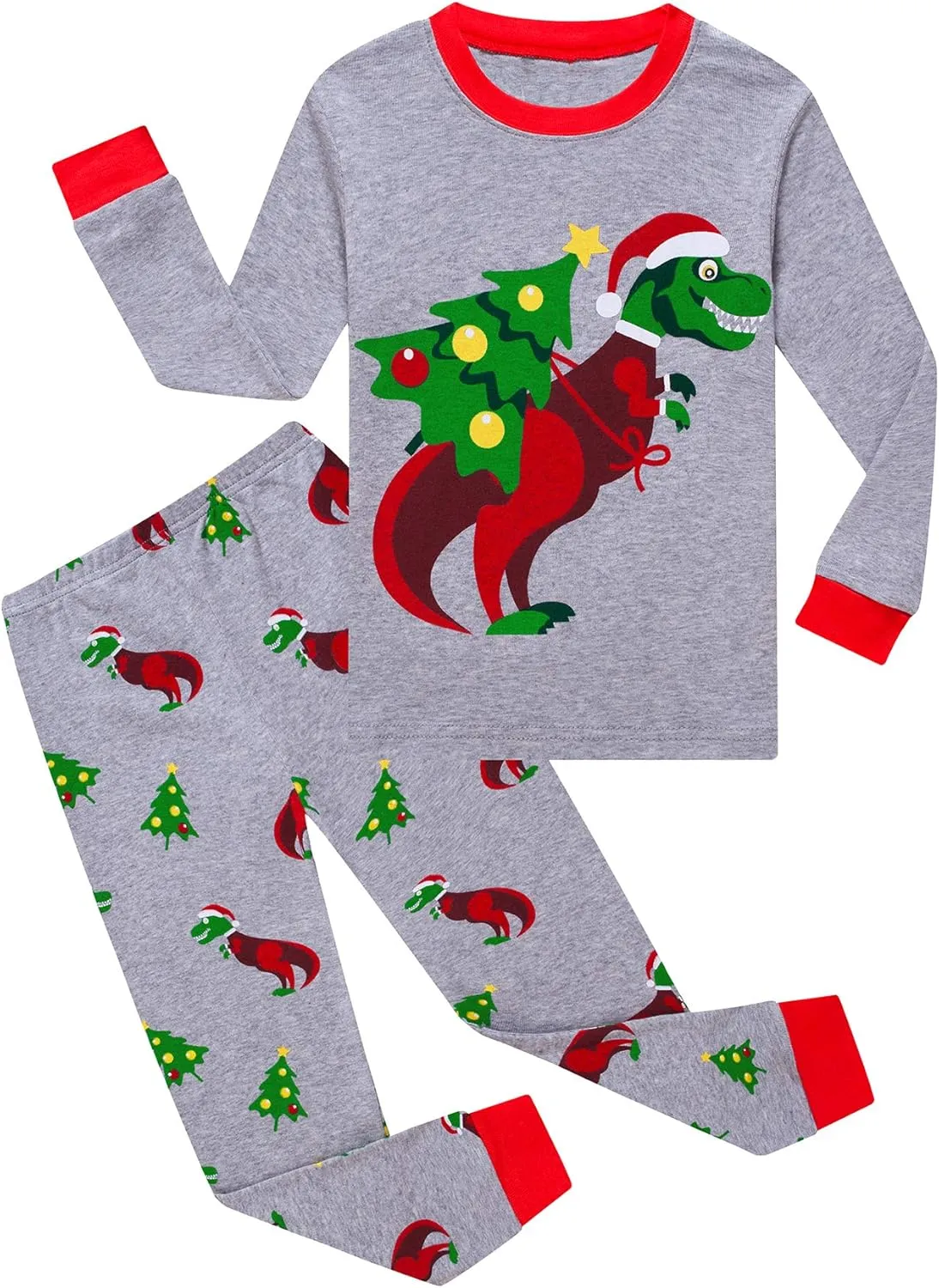 KikizYe Little Big Boys Girls Pajamas Set Kids PJs 100% Cotton Sleepwear