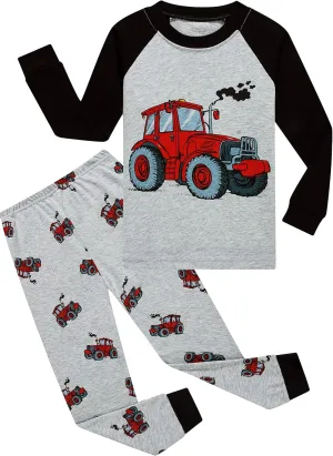 KikizYe Little Big Boys Girls Pajamas Set Kids PJs 100% Cotton Sleepwear