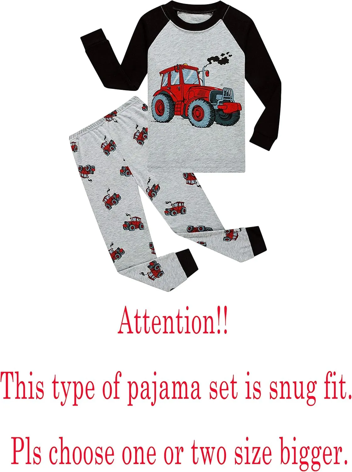 KikizYe Little Big Boys Girls Pajamas Set Kids PJs 100% Cotton Sleepwear