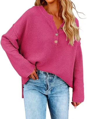LCMTWX Womens Oversized Sweaters Casual Pullover Soft Knit Cardigan Sweater 2023 Fall Oversized Ribbed Knit Pullover Top
