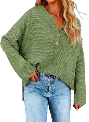 LCMTWX Womens Oversized Sweaters Casual Pullover Soft Knit Cardigan Sweater 2023 Fall Oversized Ribbed Knit Pullover Top