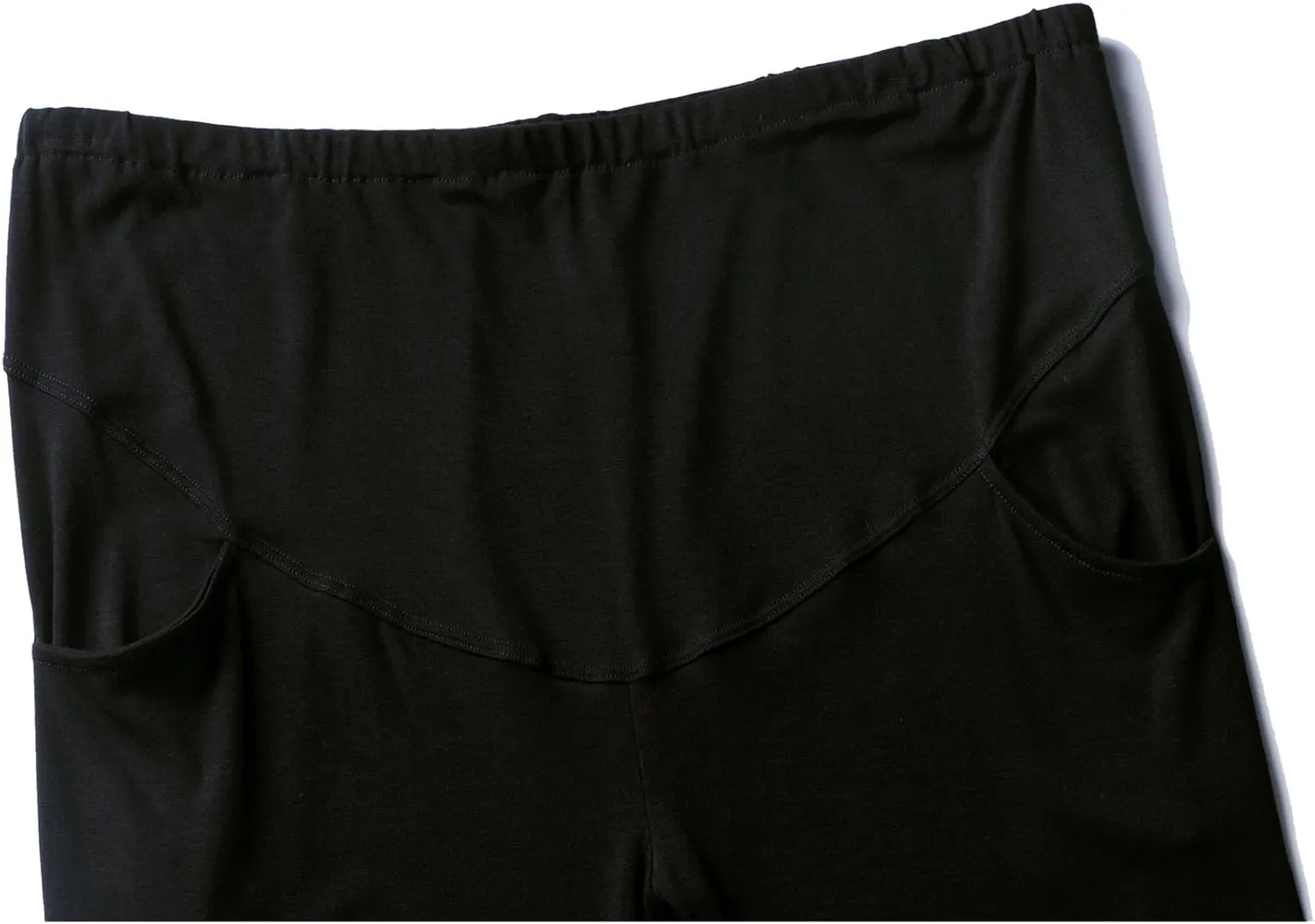 Liang Rou Maternity Belly Support Mini-Ribbed Stretch Short Leggings