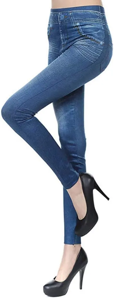Light Sweatpant Jeans High Waisted Denim Pants Drawstring Skinny Stretchy Pant Casual Soft Jeans with Pockets