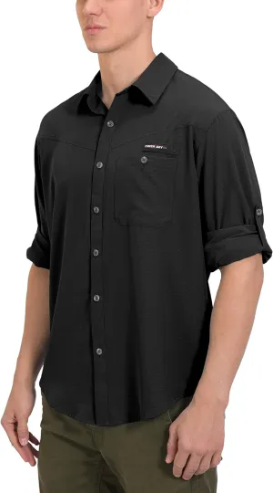 Little Donkey Andy Men's UPF 50 UV Protection Shirt, Breathable Long Sleeve Fishing Hiking Shirts, Quick Dry
